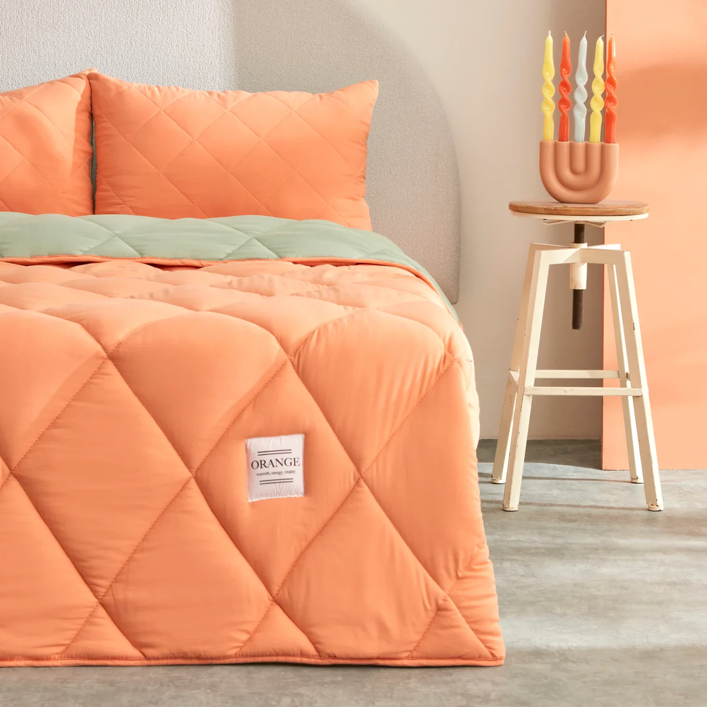 Karaca Home Smart Comfort Orange Einzelbett Schlafset – Bild 2