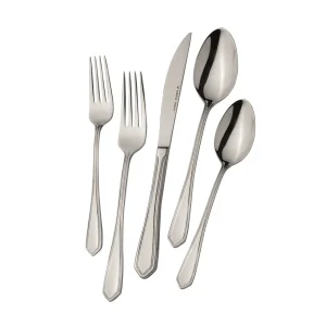 Karaca Elegance Madrid 56-teiliges Tafelbesteck für 8 Personen mit Schachtel