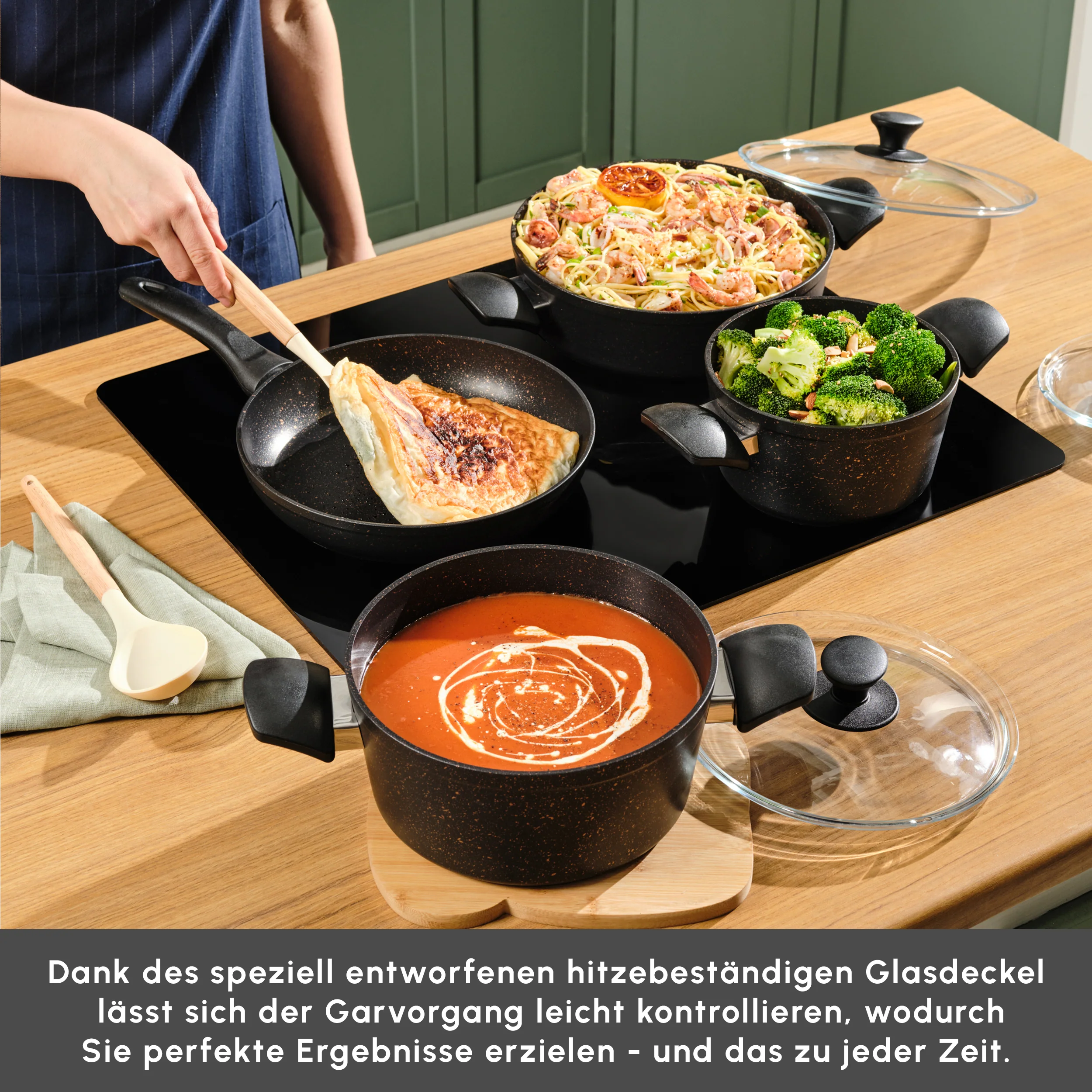 Karaca Biogranit Blackgold V1 7-teiliges Kochgeschirr-Set – Bild 7