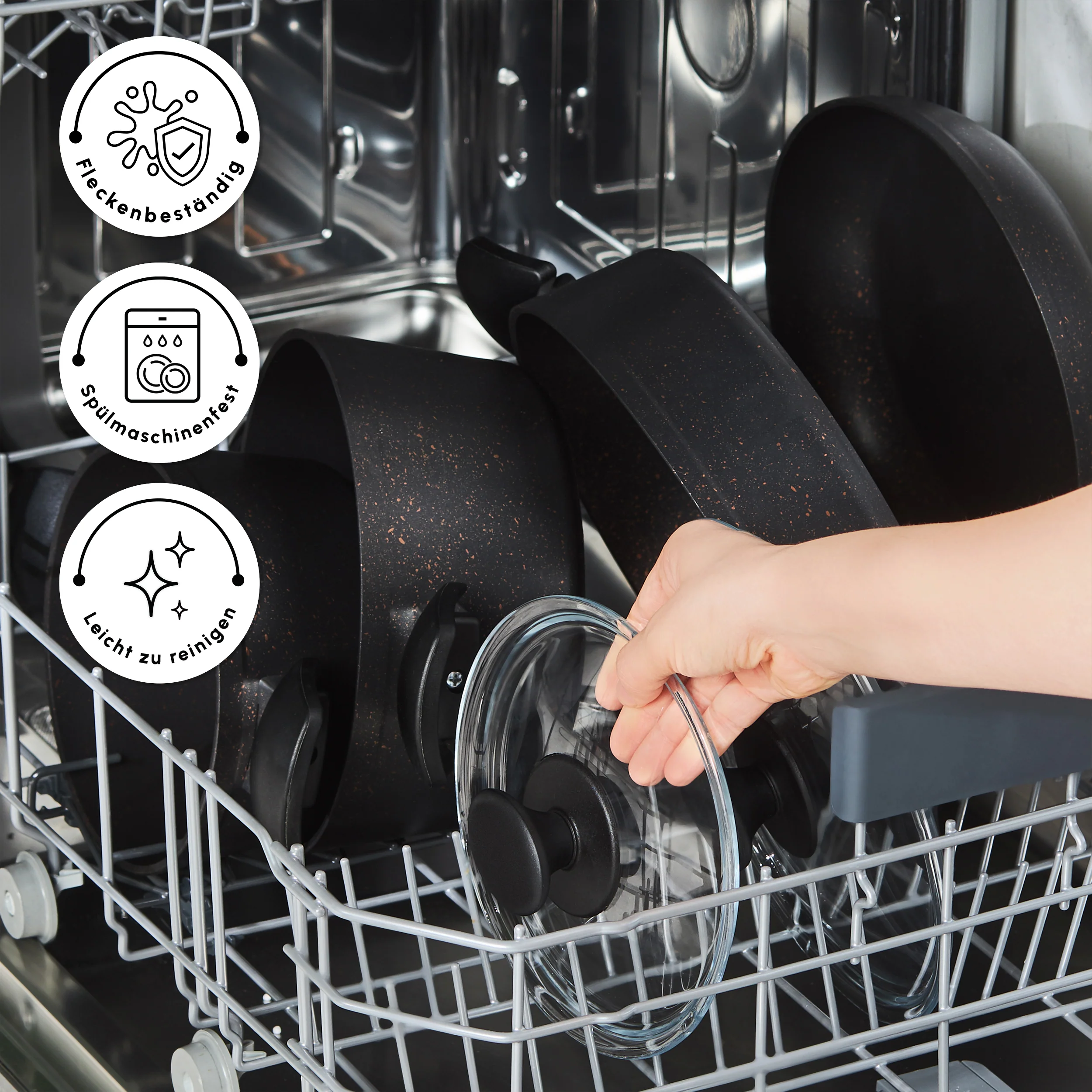 Karaca Biogranit Blackgold V1 7-teiliges Kochgeschirr-Set – Bild 8