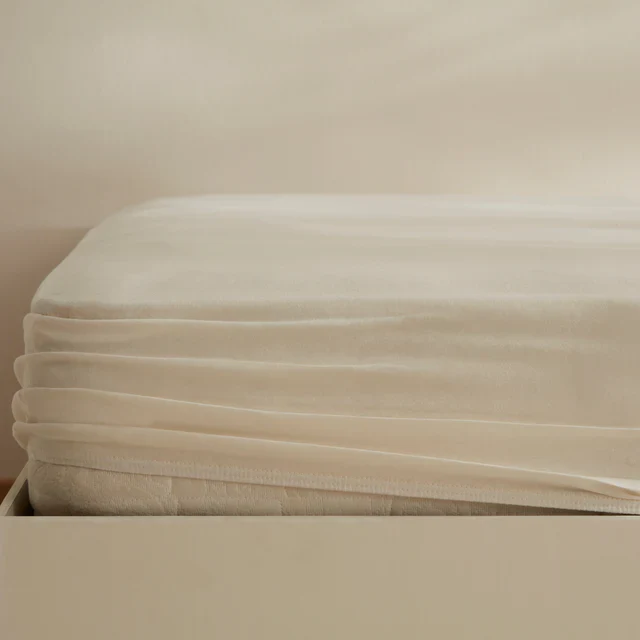 Karaca Home Jersey Spannbettlaken, 140x200+30 cm, Creme