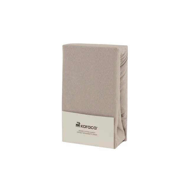 Karaca Home Jerseystretch Spannbettlaken, 180x200+30cm, Grau – Bild 3