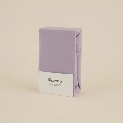 Karaca Home Jersey Spannbettlaken, 160x200+30cm, Flieder – Bild 2