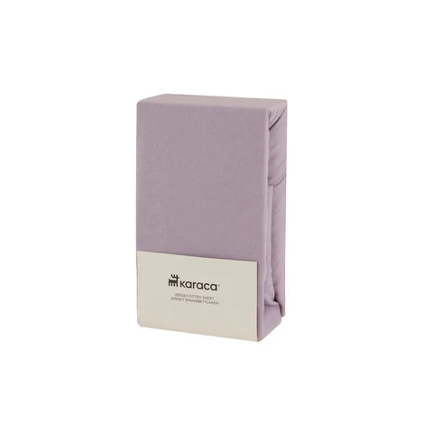 Karaca Home Jersey Spannbettlaken, 160x200+30cm, Flieder – Bild 3