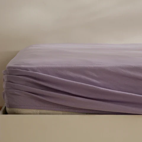 Karaca Home Jersey Spannbettlaken, 160x200+30cm, Flieder