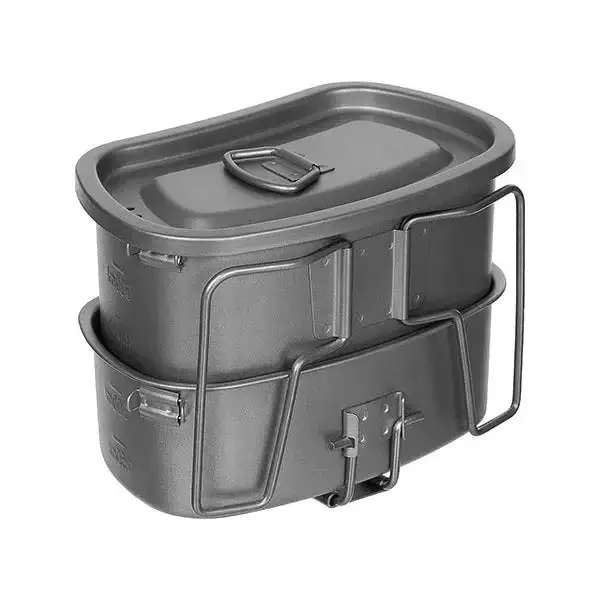 Kochgeschirr mit Klappgriffen Titan 3-teilig – Bild 2