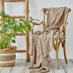 Karaca Home Dunkelbeige Sofadecke, Öko-Tex Zertifiziert