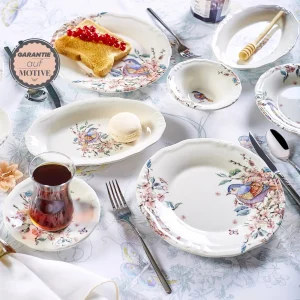 Karaca Josetta Frühstücksset und Servierschalen, 26 Teilig