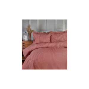 Karaca Home Lexus Tagesdeckenset für Doppelbett in Ziegelbraun