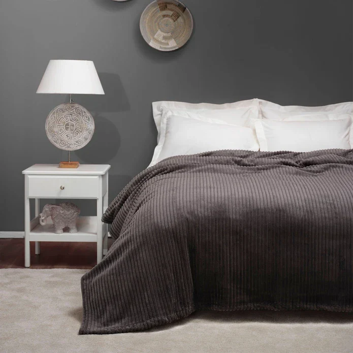 Karaca Home Joena Anthrazit Doppelbettdecke