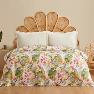 Karaca Home Alva Einzelne Wohndecke Doppel Grün aus 100 % Baumwolle PP