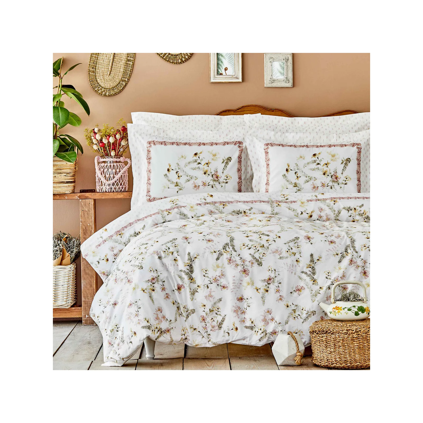 Karaca Home Calantha Lachsrosa 2-teiliges Doppelbettbezug-Set – Bild 2