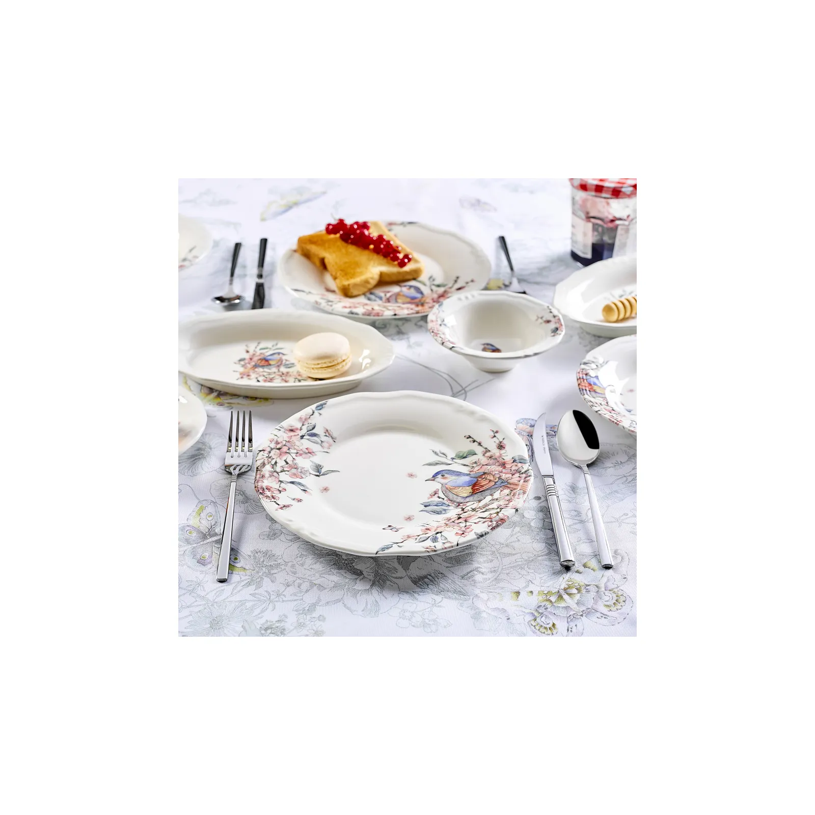 Karaca Josetta Frühstücksset und Servierschalen, 26 Teilig – Bild 3