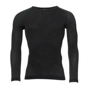 Longsleeve Fusyon Merino Männer schwarz anthrazit