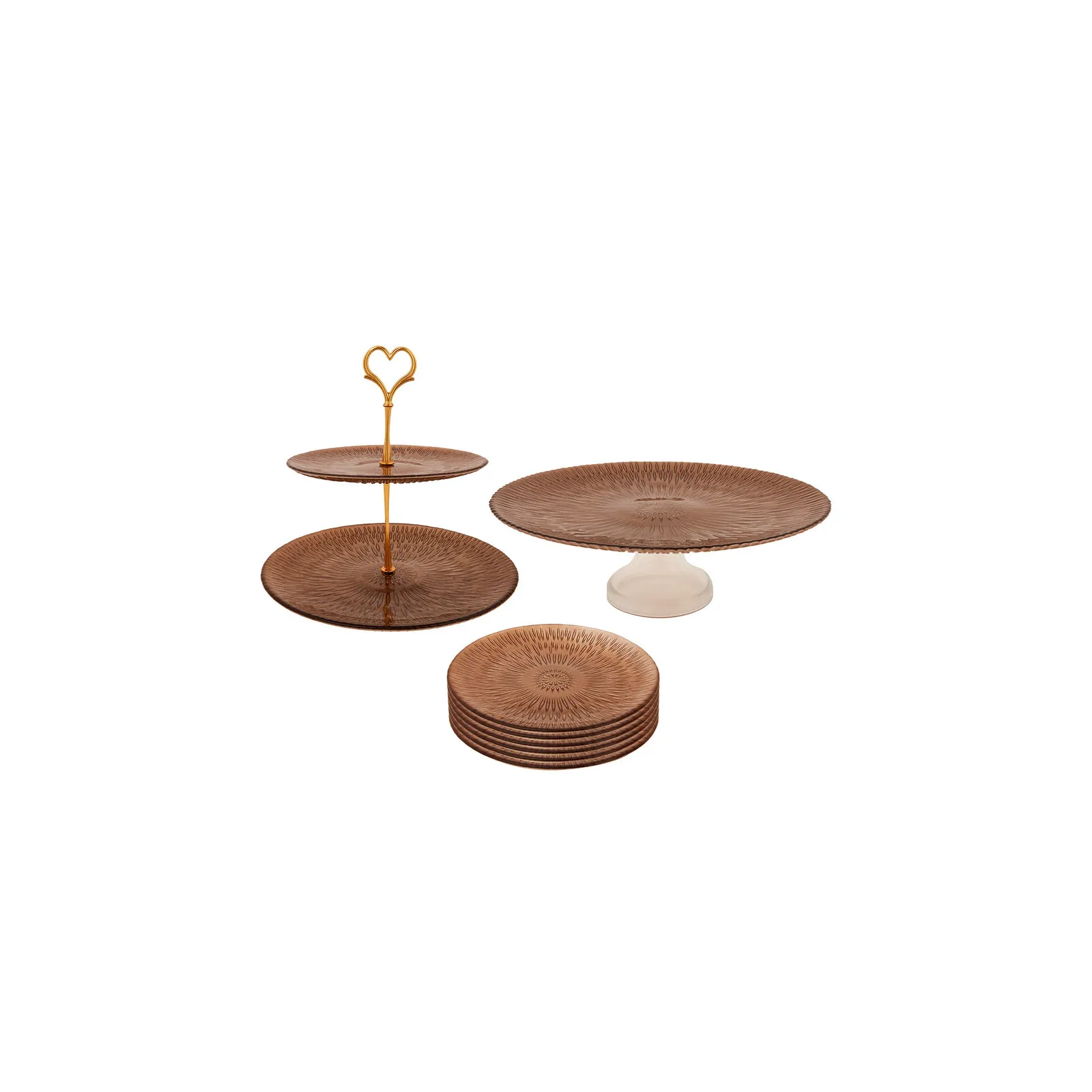 Karaca Merta Gold Kuchenteller- Set 8- teilig – Bild 7