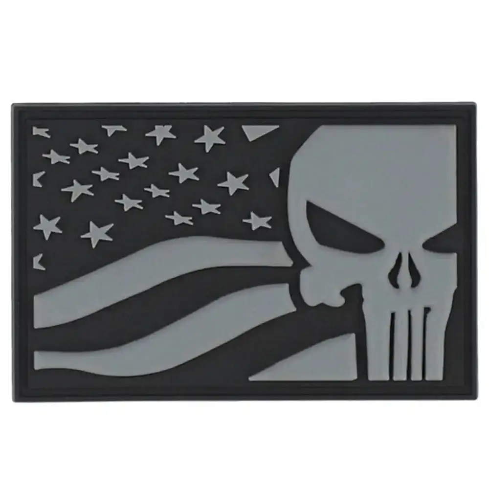 3D Patch PVC Punisher USA Flag