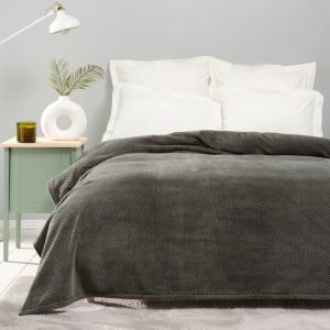 Karaca Home Theoline Khaki Doppel-Wellsoft-Jacquard-Decke