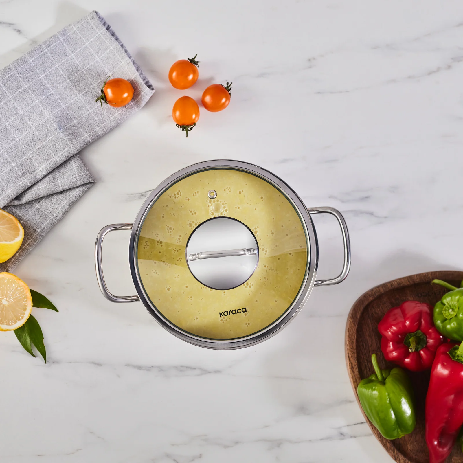 Karaca Emirgan Induktions Stahltopf, 20 cm – Bild 4