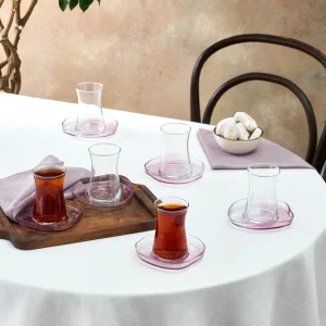 Karaca Petunya Teeset, 6 Personen, 12-teilig
