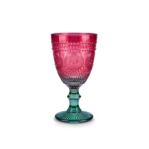 Karaca Sunflower Weinglas 315 ml, Rot Grün