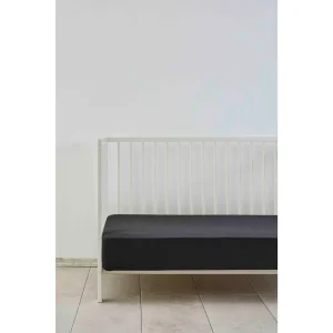 Karaca Home Jersey Fitted Bettlaken Anthrazit Baby (70x140 cm)