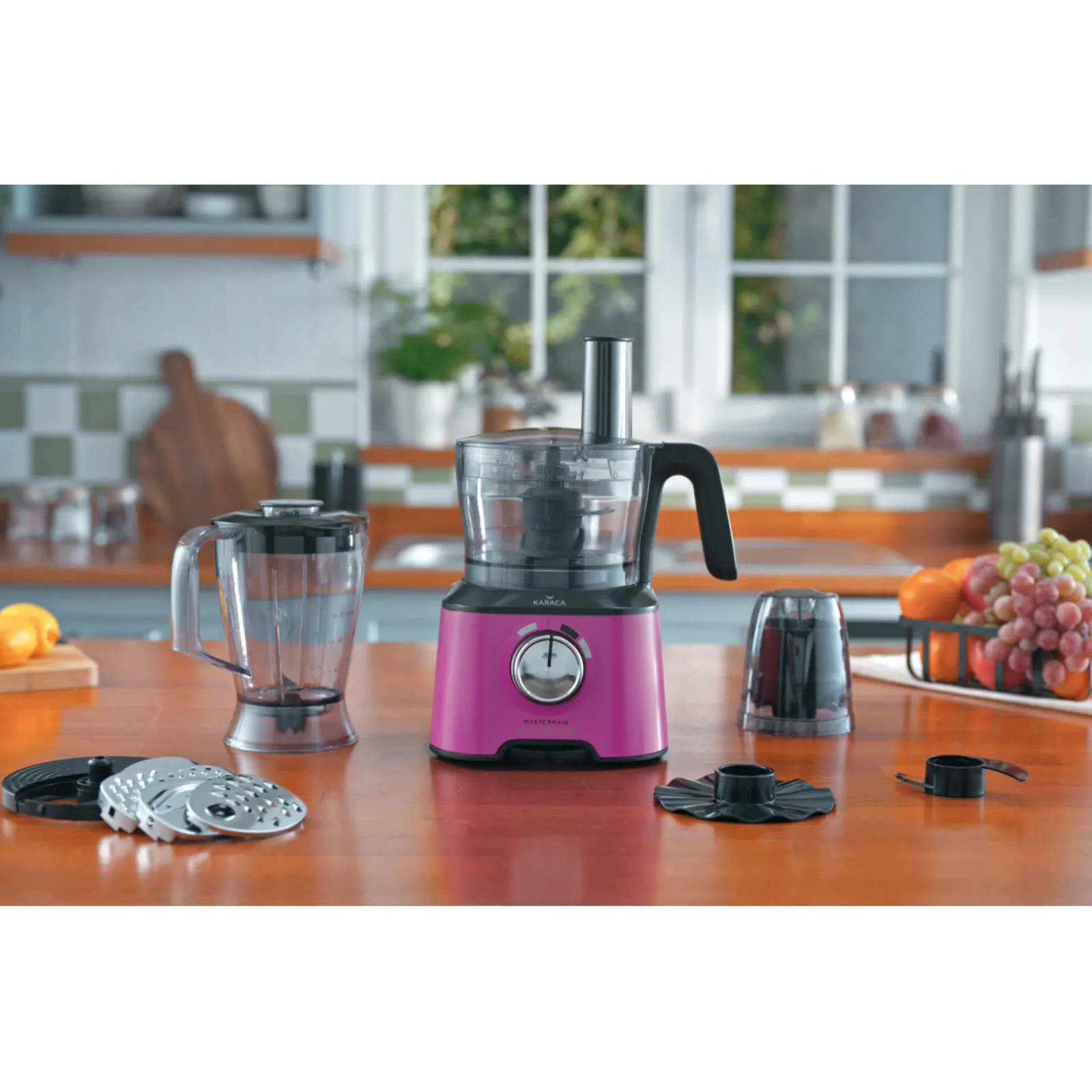 Karaca Mastermaid Power Multifunktionsset 10 in 1 Lebensmittelzubereitung 2000W Fuchsia – Bild 7