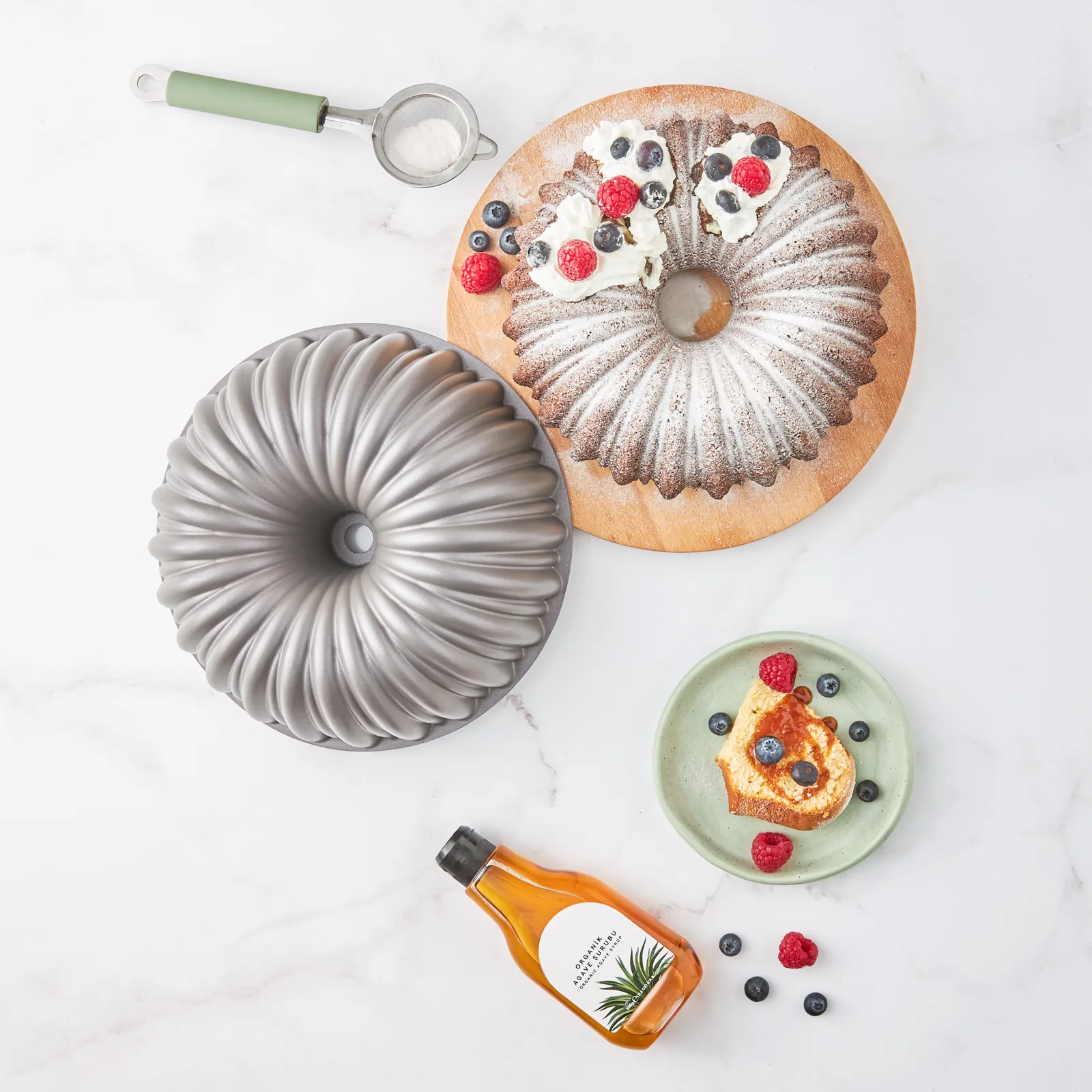 Karaca Cake Pro Geschnittene Gusskuchenform Anthrazit – Bild 3