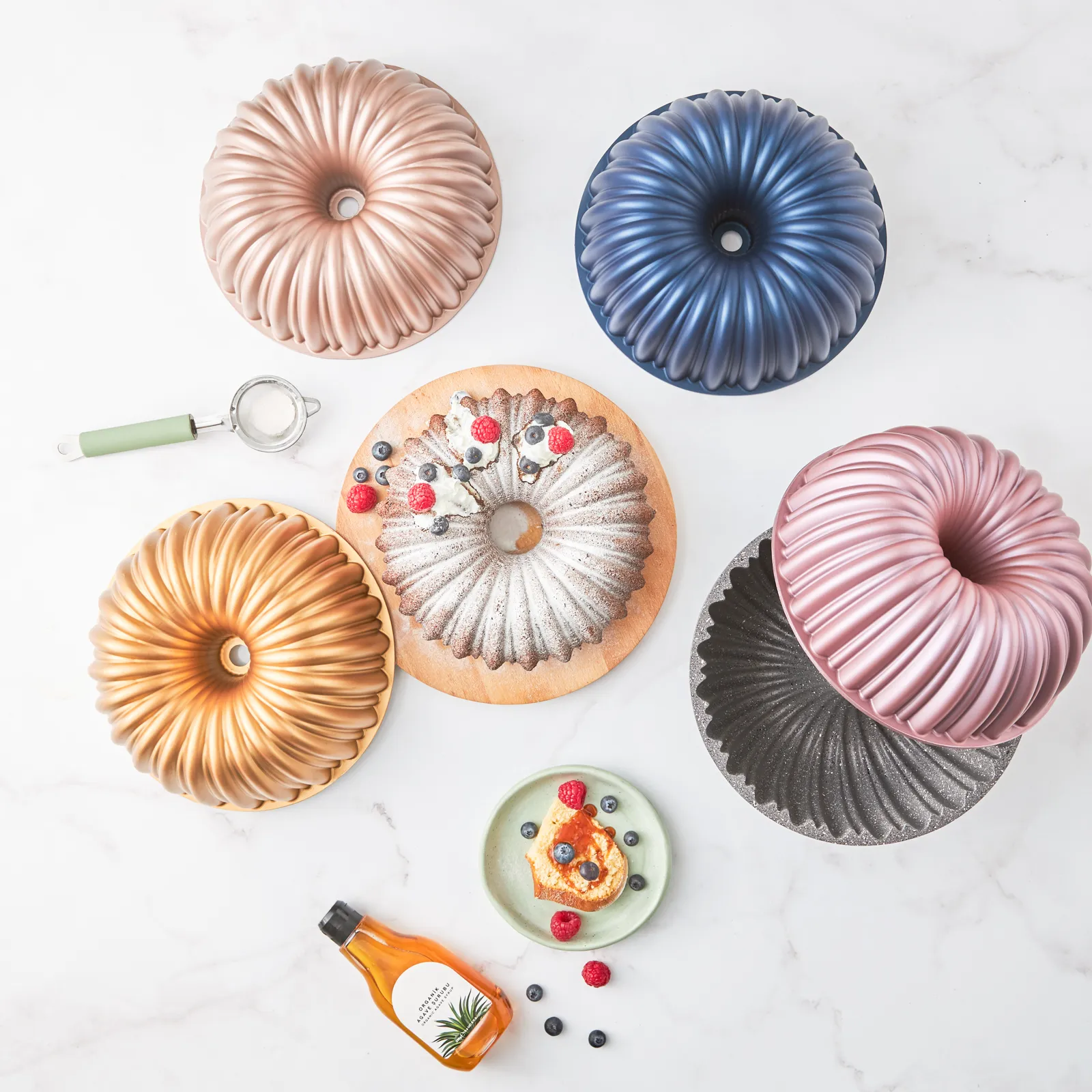 Karaca Cake Pro Geschnittene Gusskuchenform Anthrazit – Bild 6