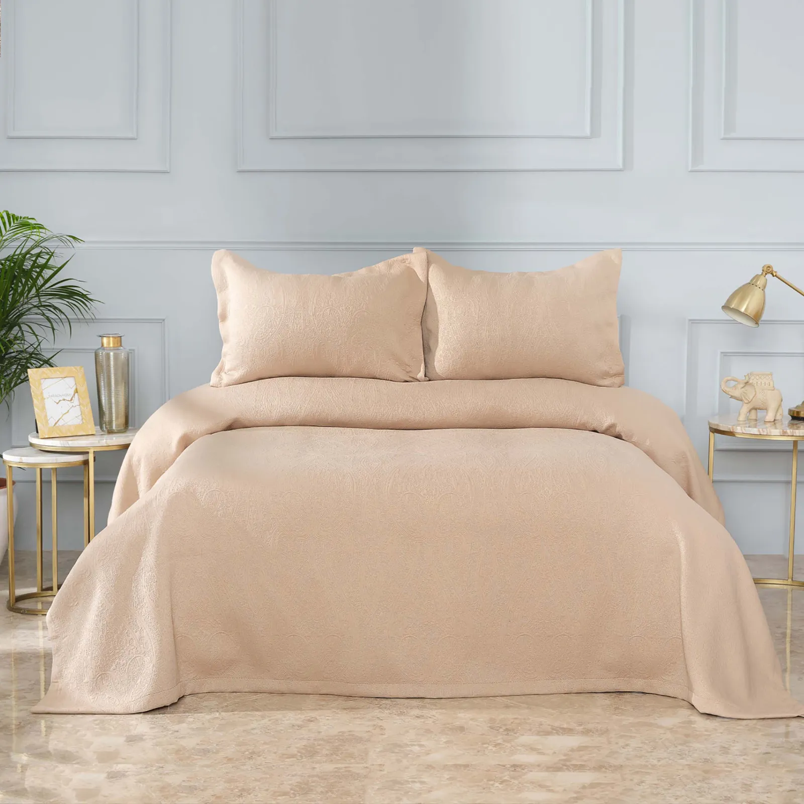 Karaca Home Lafel Beige Doppelbettdecke Set – Bild 2