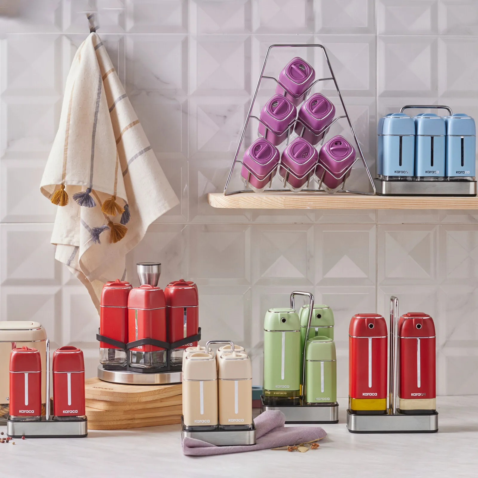 Karaca Horizon 7-teiliges rundes Gewürzset – Bild 4