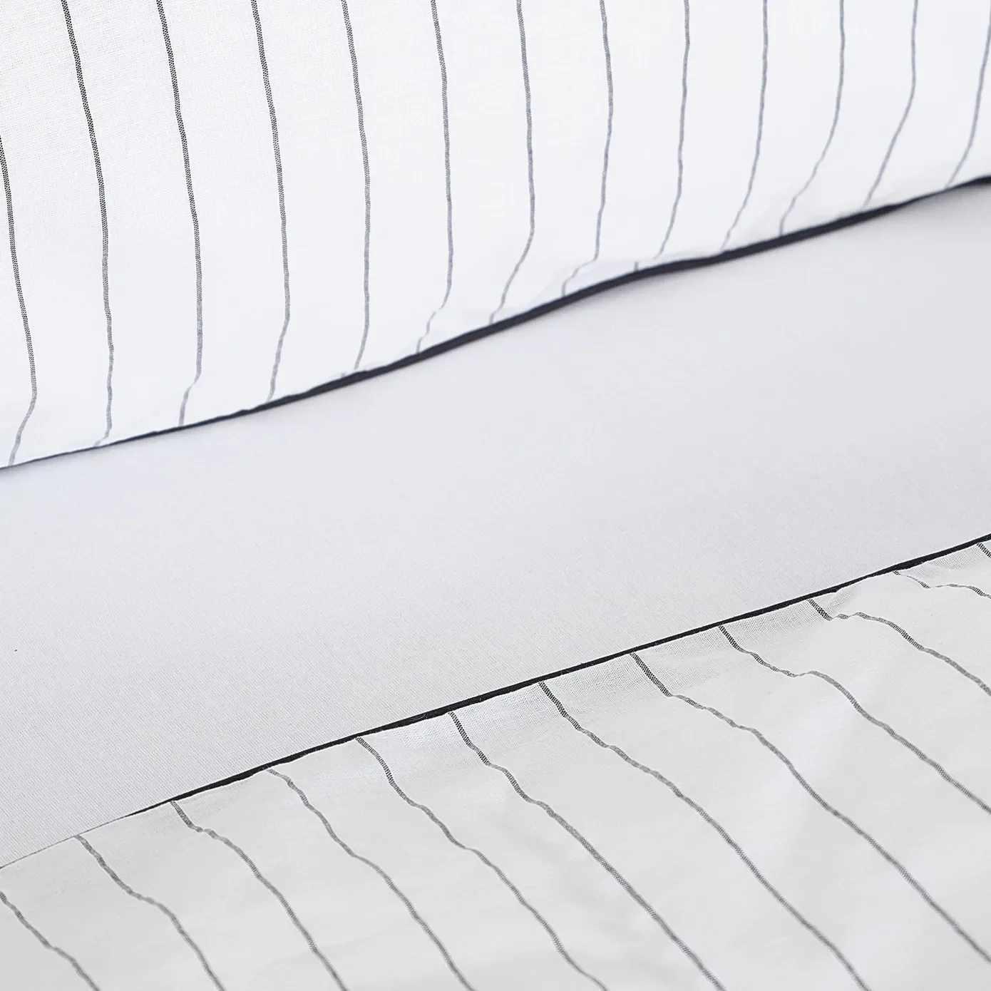 Misha Schwarz garngefärbt 100% Baumwolle 2 Personen Bettwäsche-Set – Bild 3