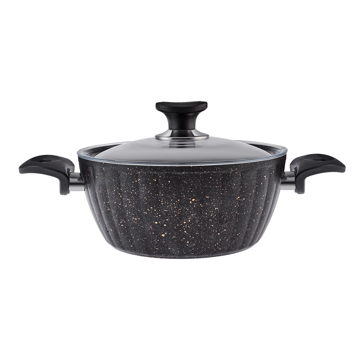 Karaca İnci Biogranit Schwarzgold 8-teiliges Inductions-basis Kochtopfset – Bild 7