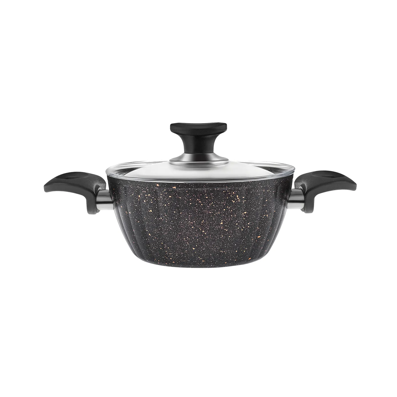 Karaca İnci Biogranit Schwarzgold 8-teiliges Inductions-basis Kochtopfset – Bild 8