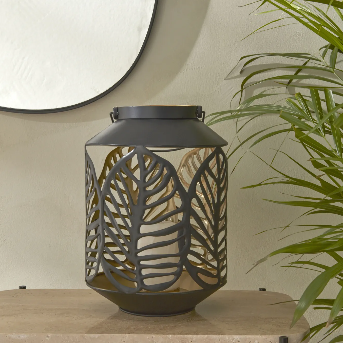 Karaca Home Timber Kerzenständer 18 x 18 x 26 cm Schwarz