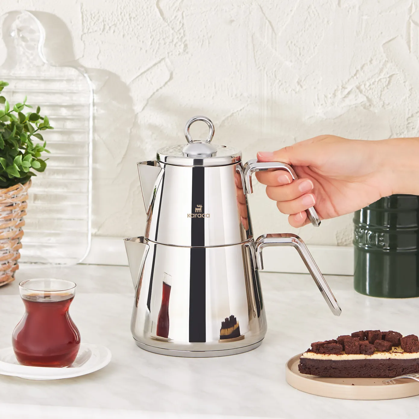 Karaca İkizdere Midi Teekannen-Set auf Induktionsbasis – Bild 3