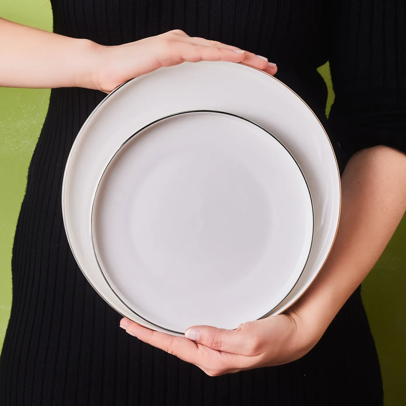 Karaca Streamline New Saturn Platin Geschirrset für 4 Personen, New Generation Bone, 12 Teilig – Bild 3