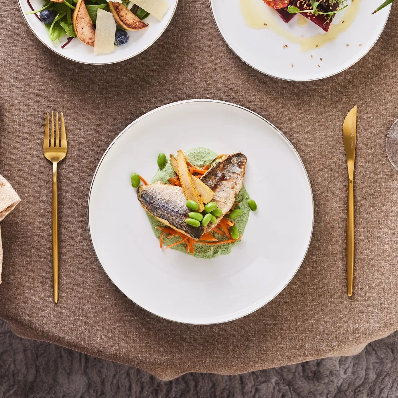 Karaca Streamline New Saturn Platin Geschirrset für 4 Personen, New Generation Bone, 12 Teilig – Bild 6