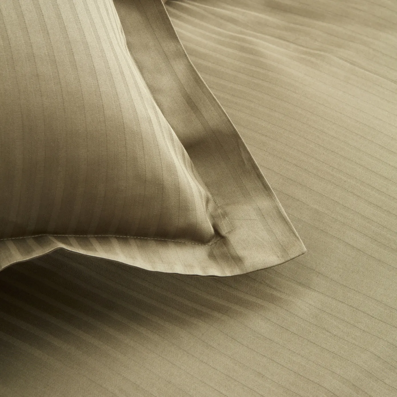 Karaca Home Uniq 100% Baumwolle Satin Einzel Bettbezug Set, Khaki – Bild 4