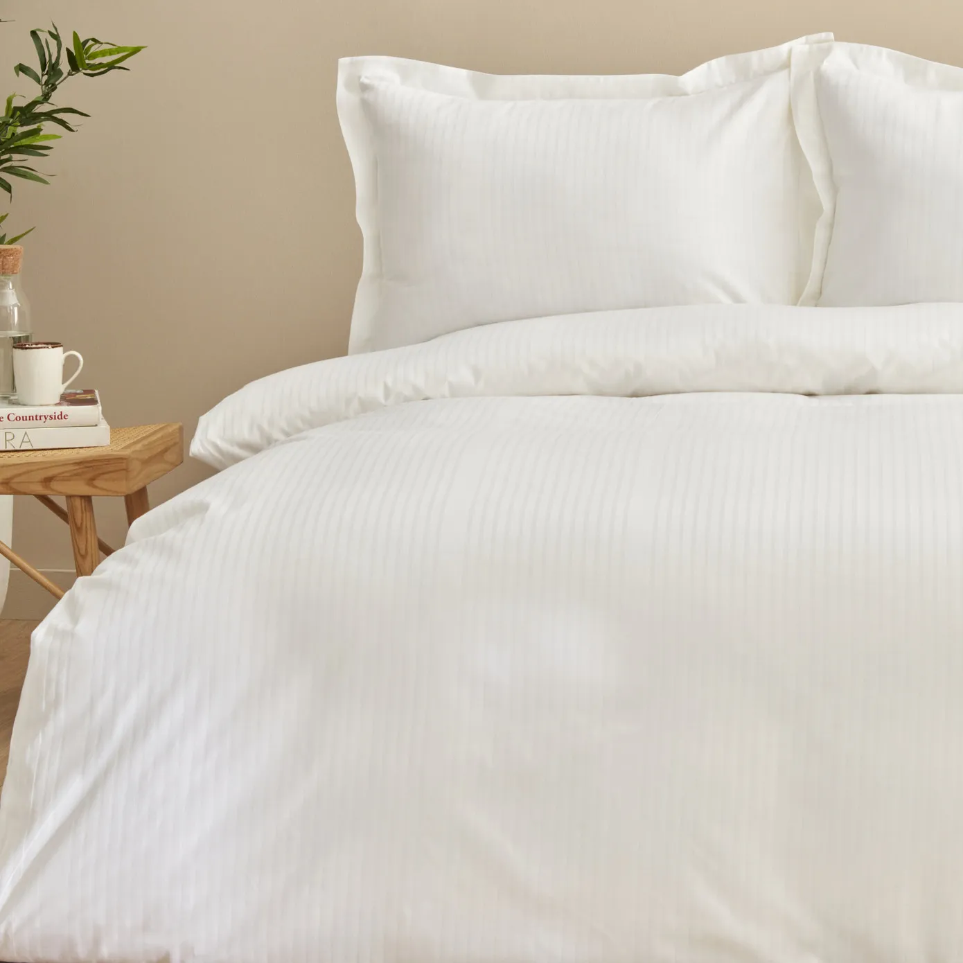 Karaca Home Uniq 100% Baumwolle Sateen Doppel Bettbezug Set Weiß – Bild 2