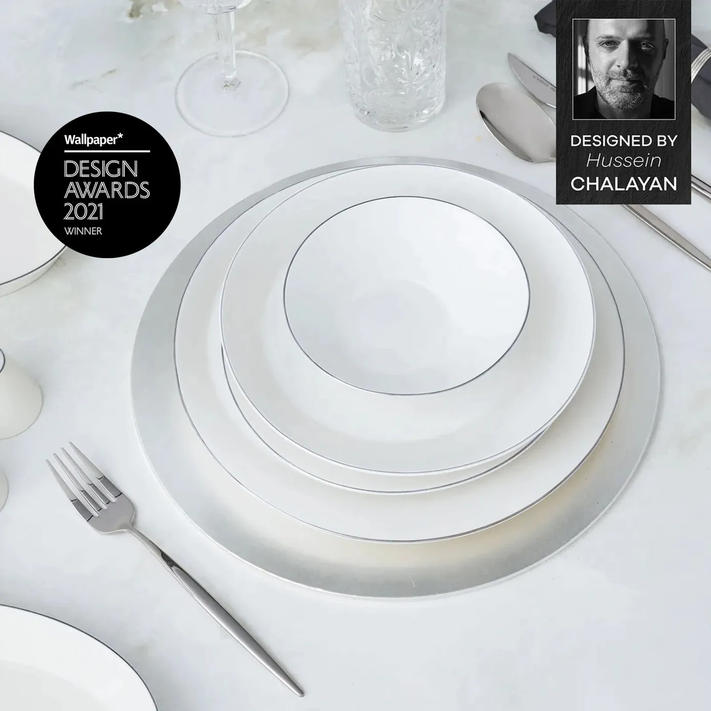 Karaca x Hussein Chalayan Streamline Sun Path 59-Teiliges 12-Personen Geschirrset