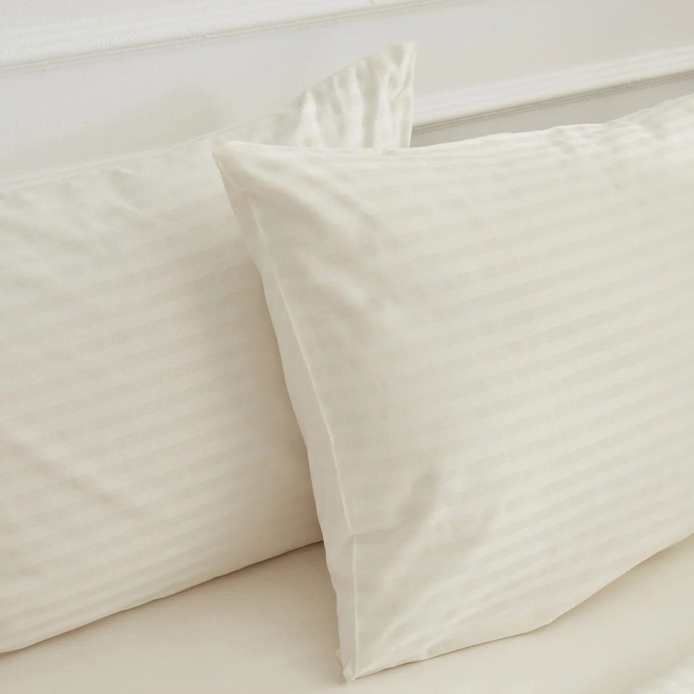 Karaca Home Josef gestreift Satin Doppel Bettbezug Set Ecru – Bild 7