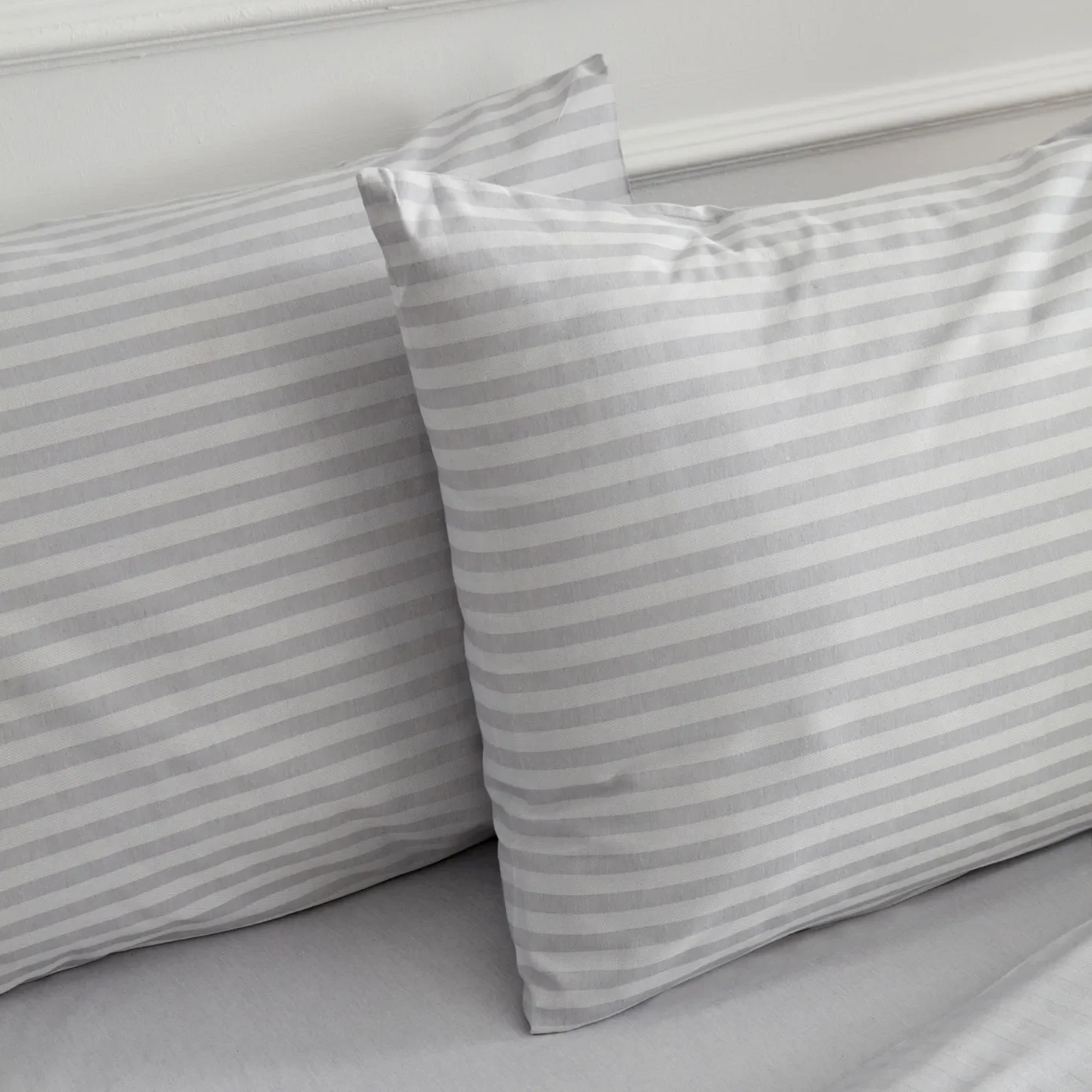 Karaca Home Josef Satin Doppel-Bettbezug Set Gestreift Grau – Bild 8