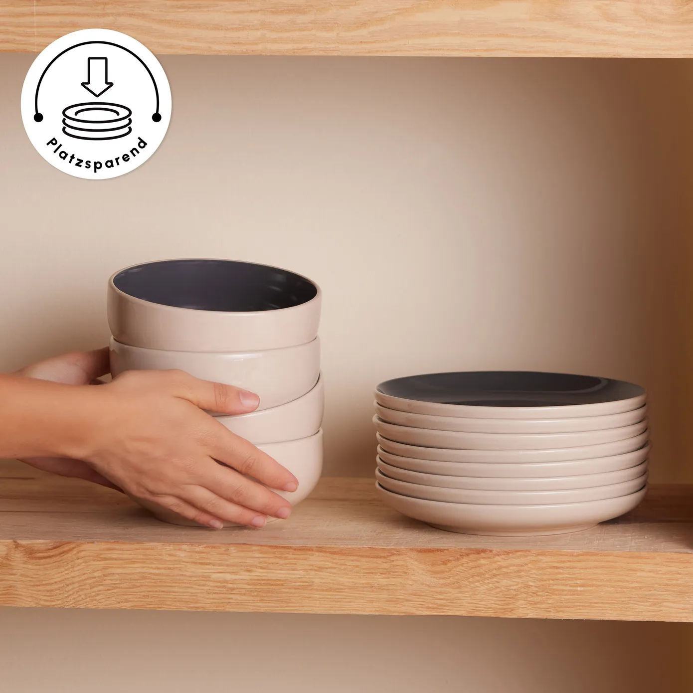 Karaca Terra 36-Teiliges 8-Personen Geschirrset Anthrazit – Bild 9