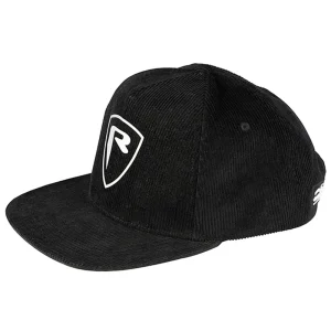Cord Flat Peak Cap (Black)