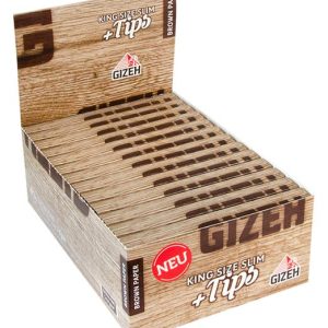 BROWN King Size Slim Papers + Tips | GIZEH