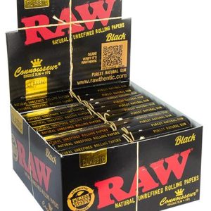 Classic BLACK KS Slim Connoisseur Papers + Filtertips | RAW
