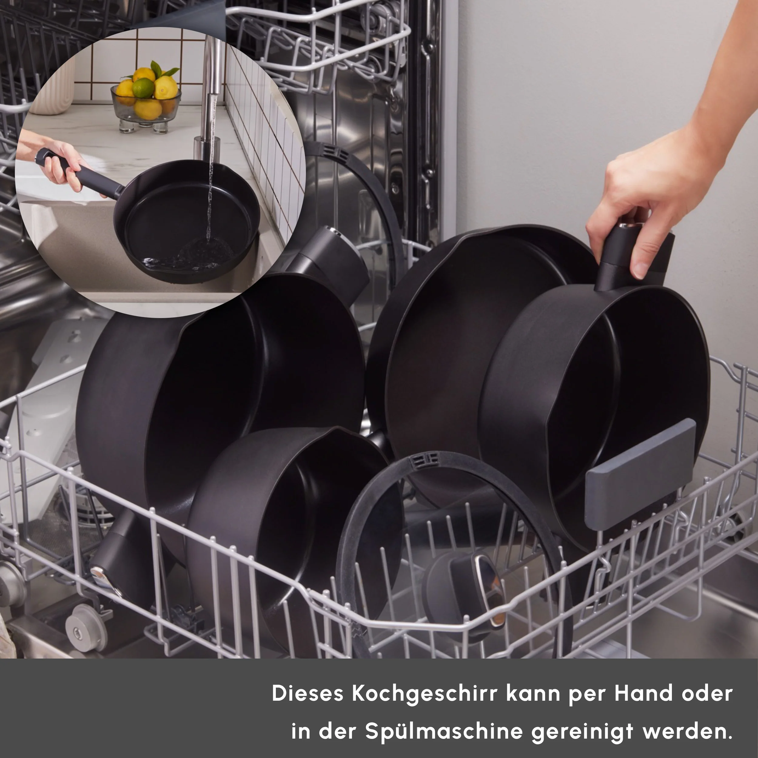 Karaca Swiss Crystal Midnight Keramik Kochgeschirr-Set 6-teilig – Bild 7