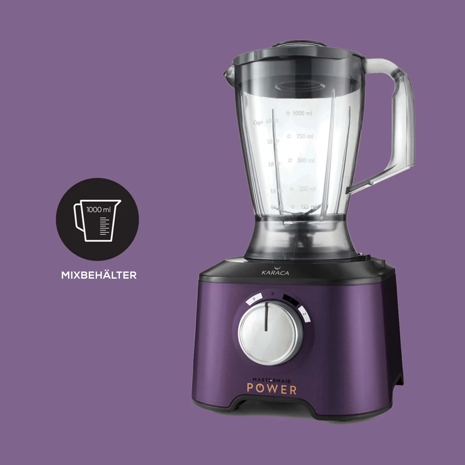 Karaca Mastermaid Power Multifunktionsset 10 in 1 Lebensmittelzubereitung 2000W Lila – Bild 3