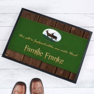 Pflegeleichte Fußmatte für Jäger - in 2 Größen verfügbar