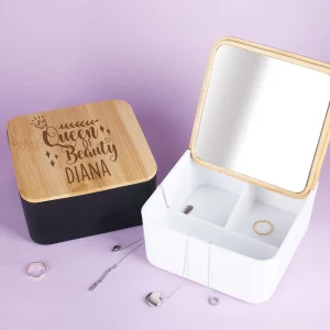 Queen of Beauty - Schmuckkästchen mit Spiegel und Wunschname
